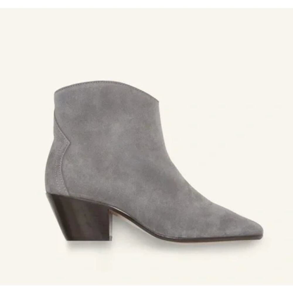 Isabel Marant Western Gray Suede Dacken Ankle Boots Booties Country Boho sz 36 - Picture 3 of 16